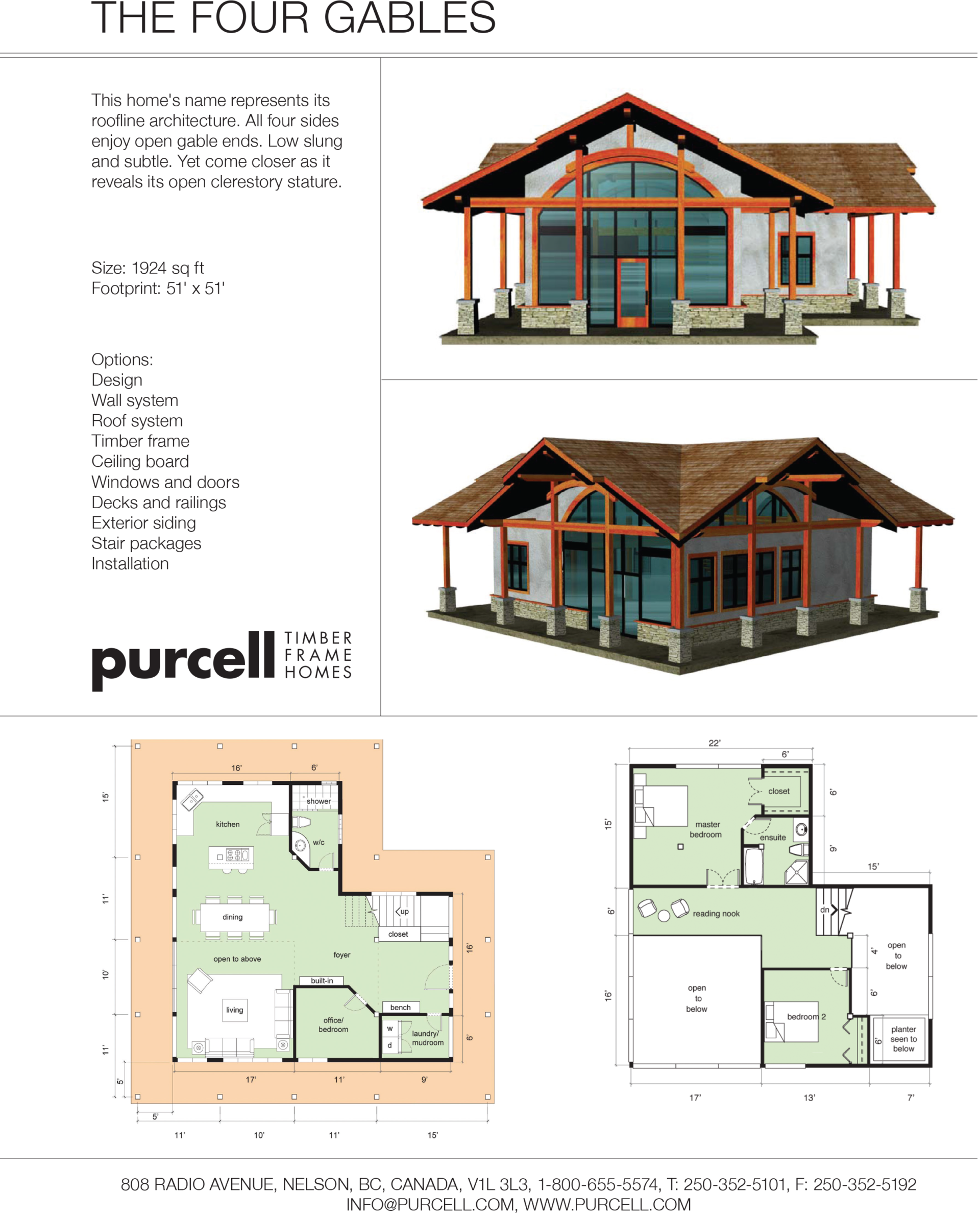 The Four Gables Prefab Home Design Plans - By Purcell Homes