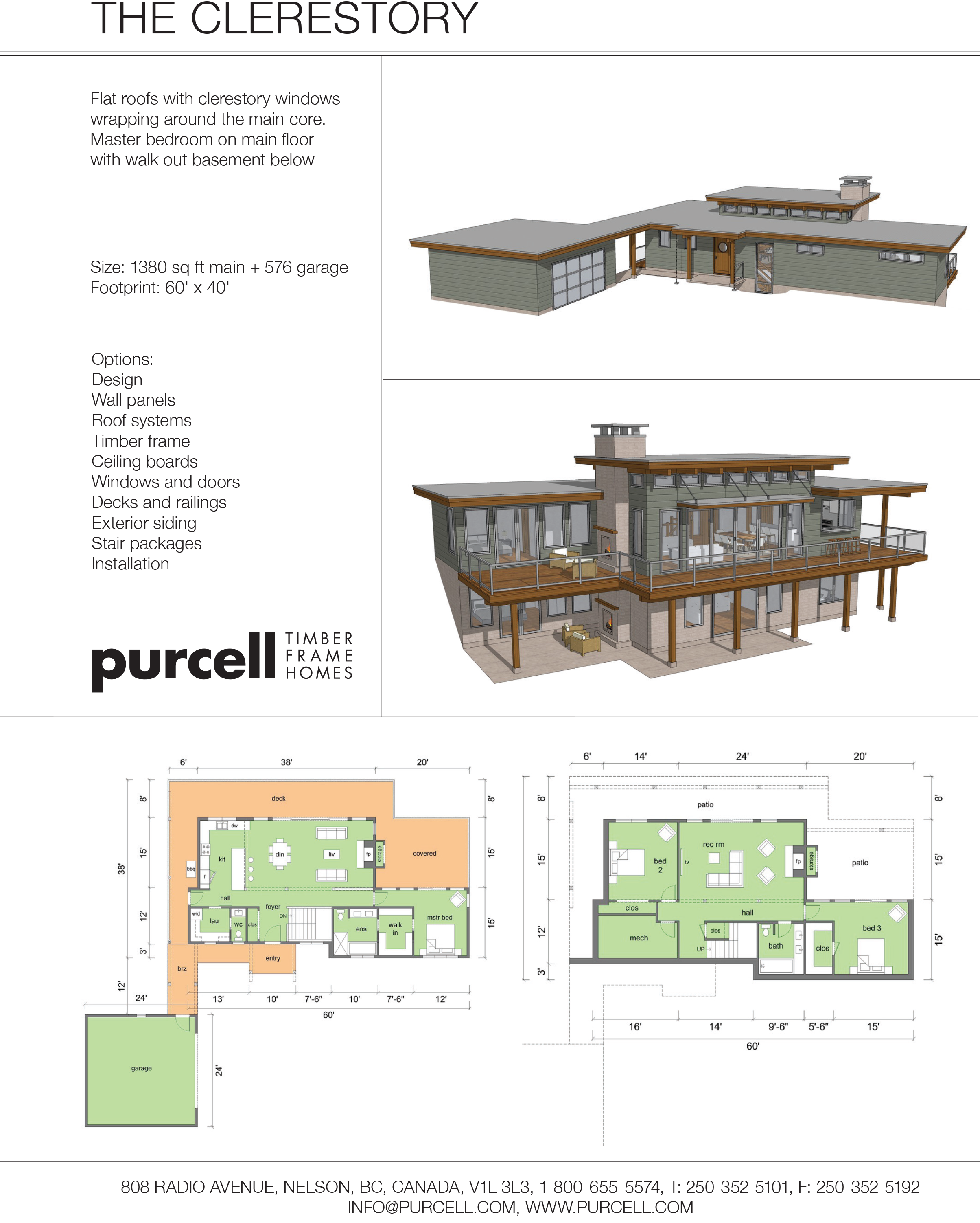 Clerestory flat design and floor plan