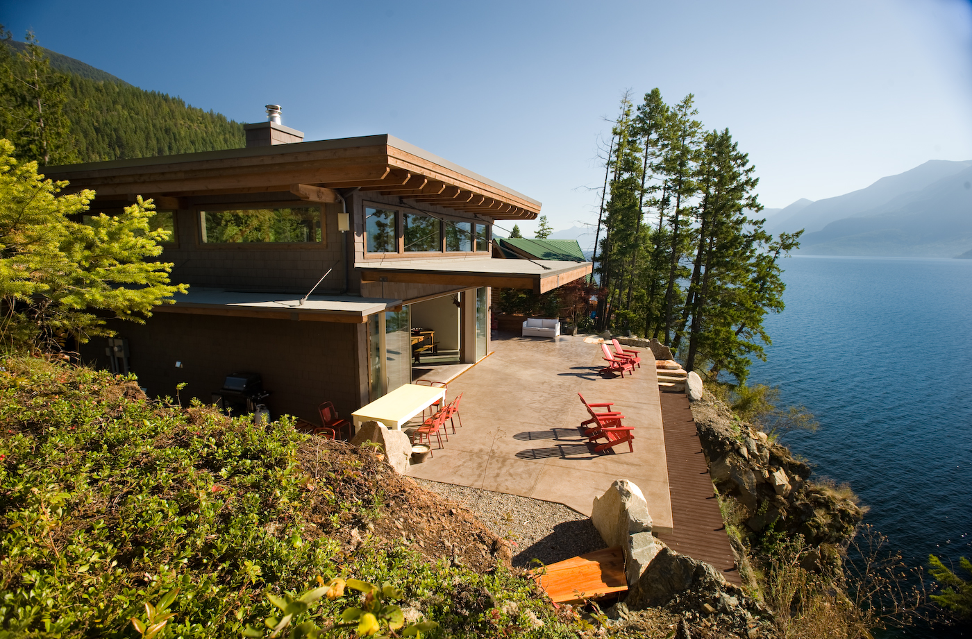 open deck of a beach house