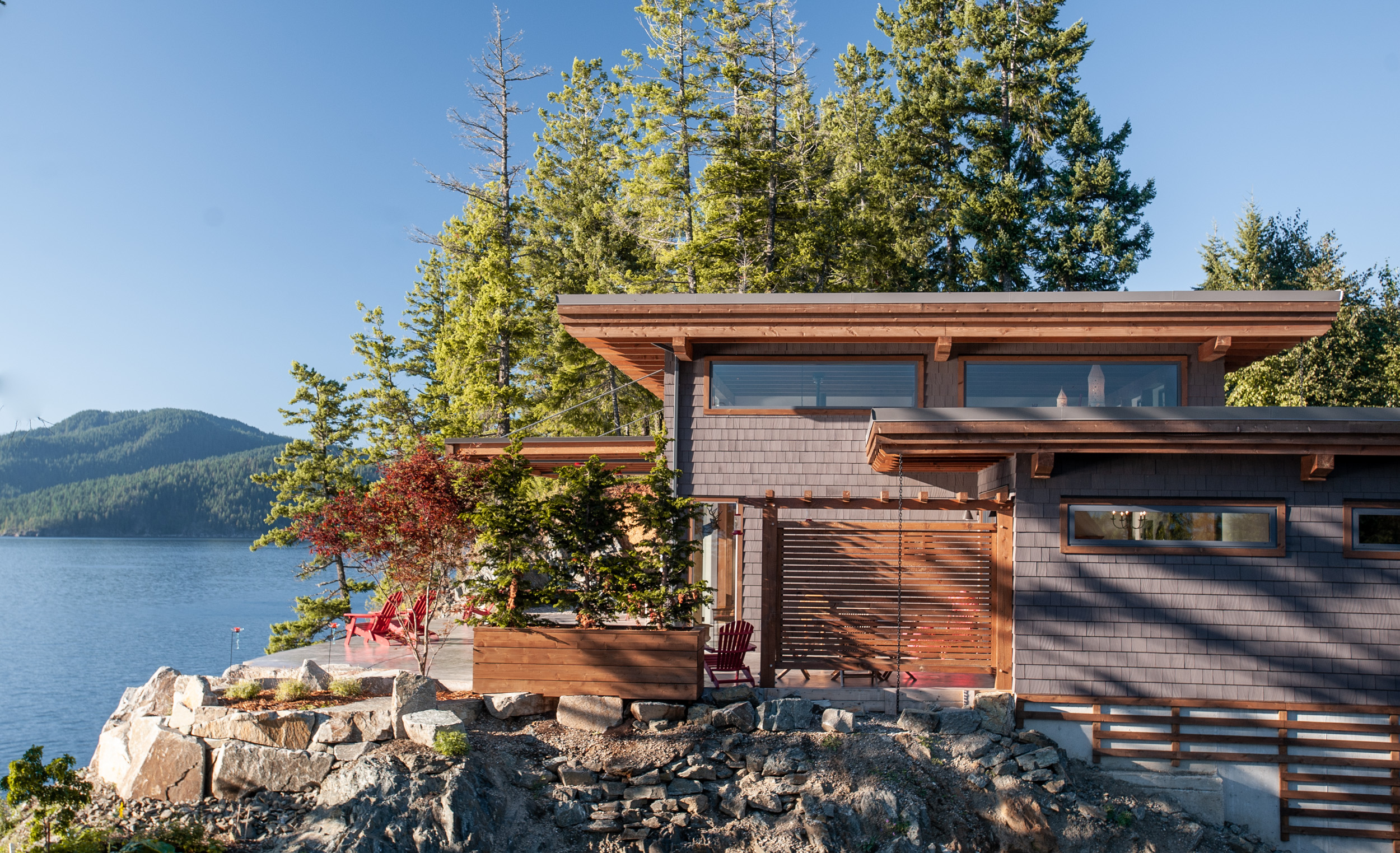 side area of a beach house