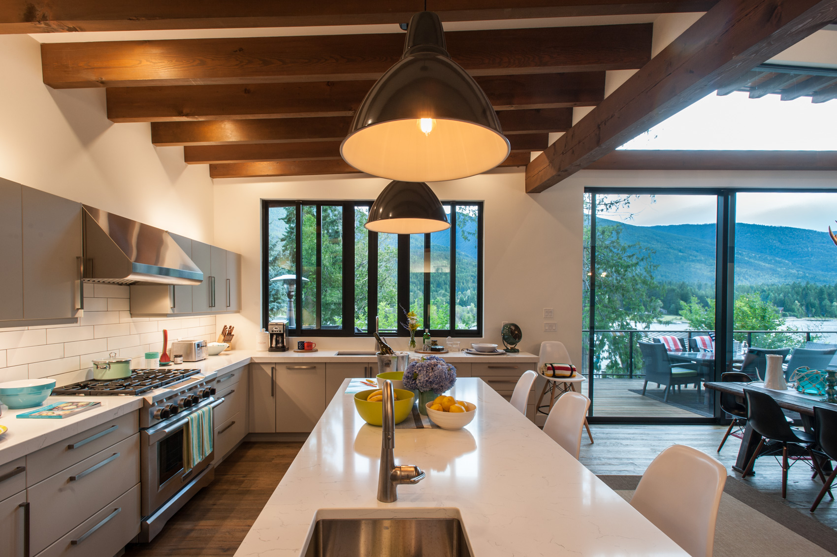 kitchen of a modern beach house