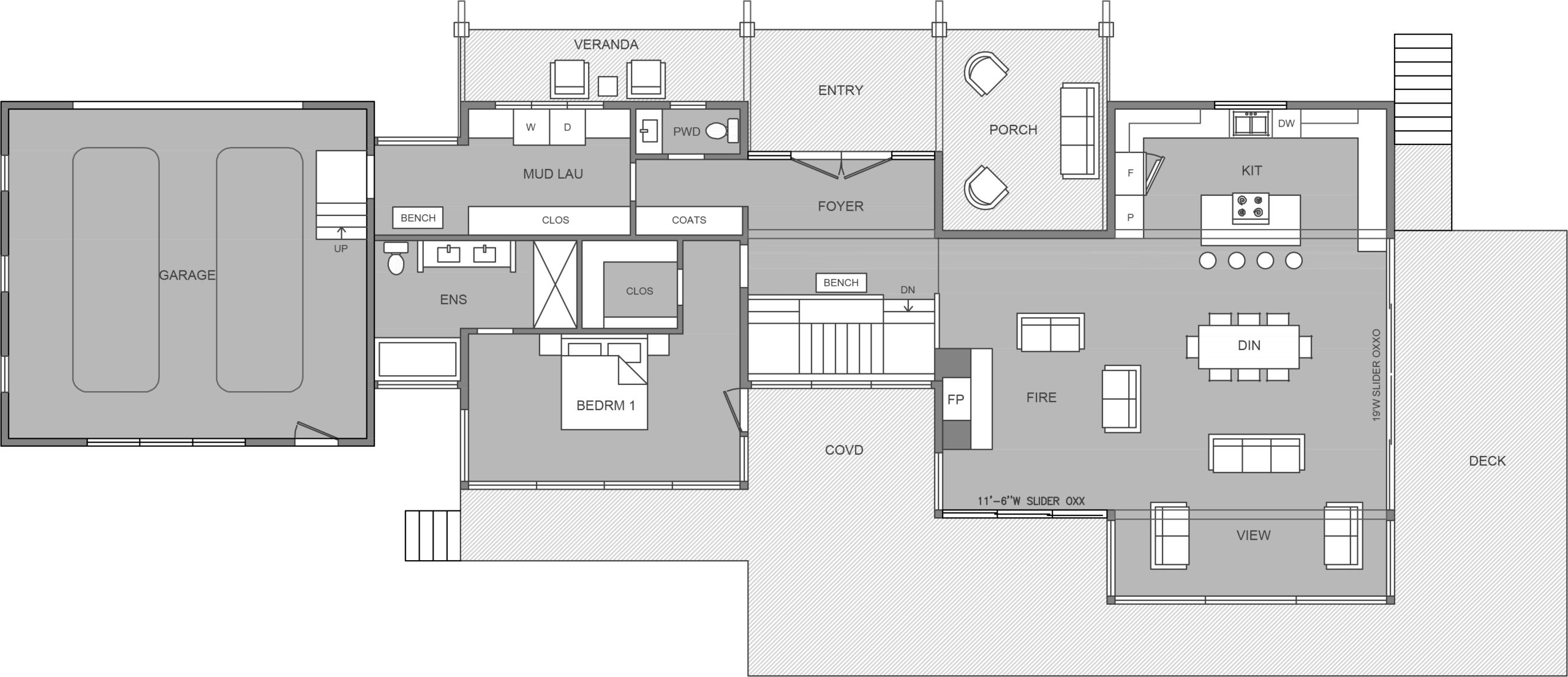 main floor plan of BC Lake Front house